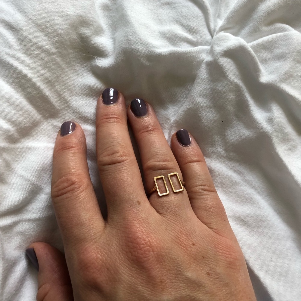 Gold Geometric Ring